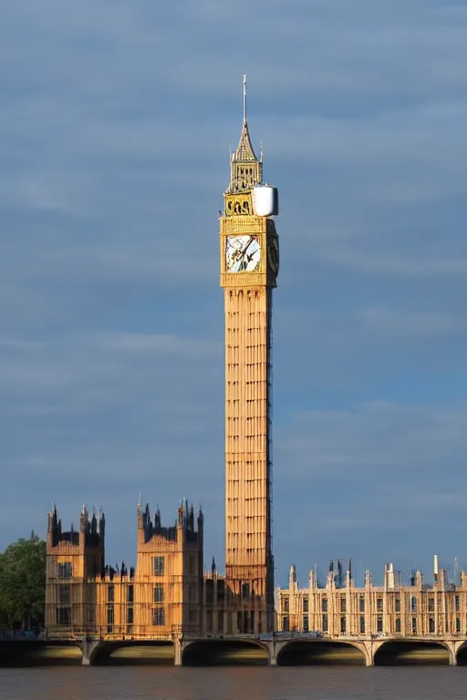 Image similar to Big Ben as a rocket, launch