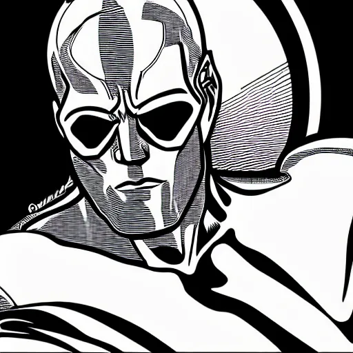 Image similar to Silver Surfer, Tradd Moore artstyle