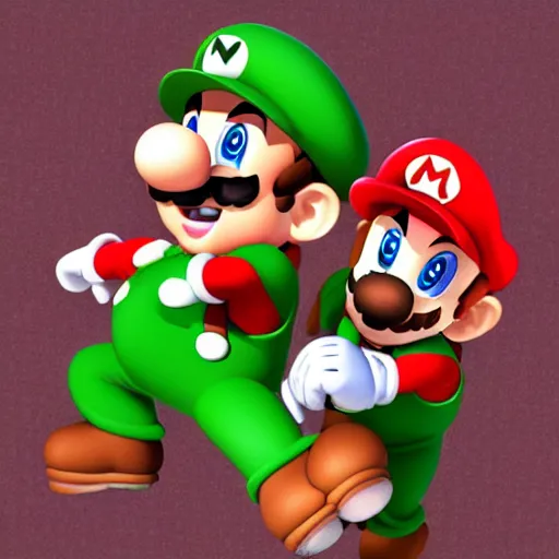 Prompt: realistic mario bros