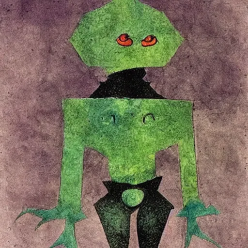 Prompt: turtle as a dark souls boss by paul klee