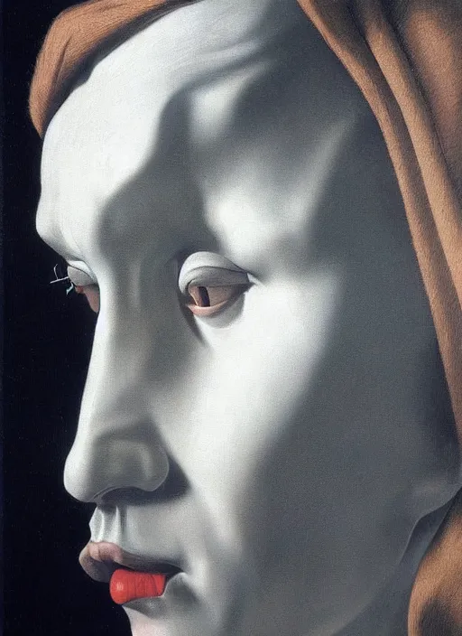 Image similar to artificial consciousness, detailed, hyperrealism, by Caravaggio
