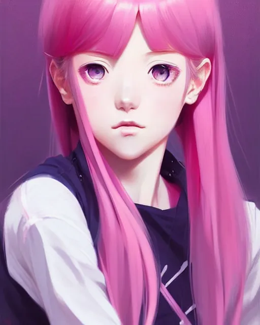 Image similar to cute girl with pink hair | | very very anime!!!, fine - face, symmetry face, fine details. anime. realistic shaded lighting poster by sakimichan, kidmo, trending on pixiv, magali villeneuve, artgerm, jeremy lipkin and michael garmash and rob rey