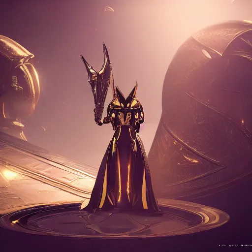 Image similar to cinematic, hyperdetailed elegant beautiful stunning futuristic and enigmatic oracle in jedi clothes gold armored regal gold sunray shaped crown, warframe, destiny, octane, unreal engine 5, fortnie