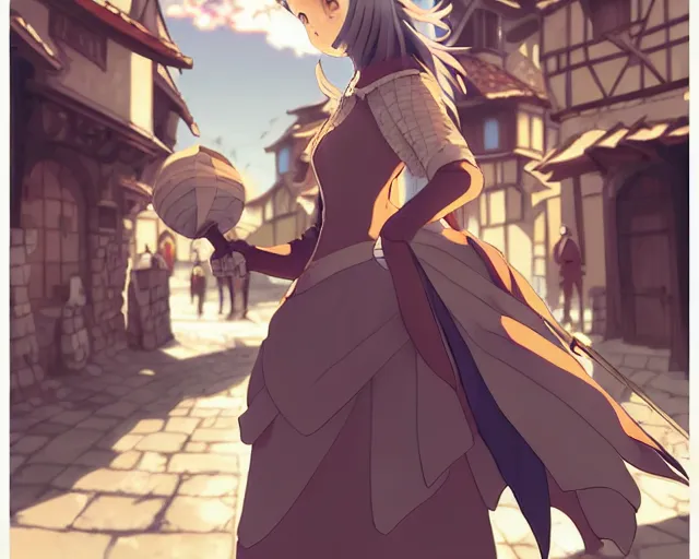 Anime Art, Gentle healer, long pale blue hair, in a tranquil riverside  village - Image Chest - Free Image Hosting And Sharing Made Easy