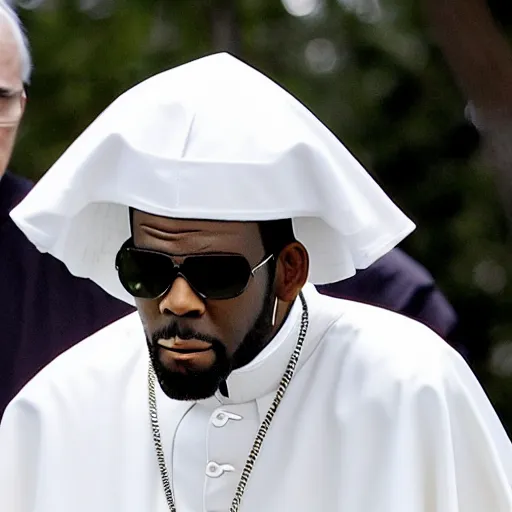 Image similar to r kelly as the pope