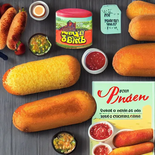 Image similar to advertisement for corndog dinner meal kits