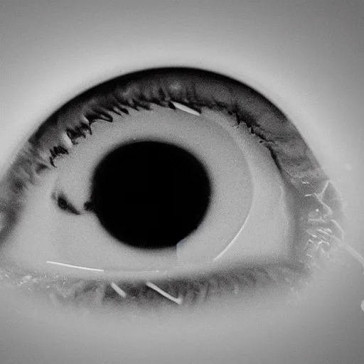 Prompt: heart's eye ( wake up ), in the style of hiroya oku and riyoko ikeda and stanley kubrick, black and white, photorealistic, epic, super technical, 3 d render