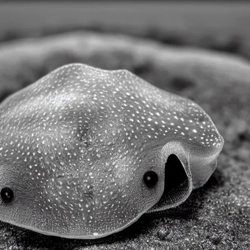 Image similar to portuguese man of war, award winning black and white photography