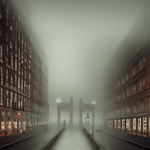 Image similar to London fog, realistic, photo studio, HDR, 8k, trending on artstation