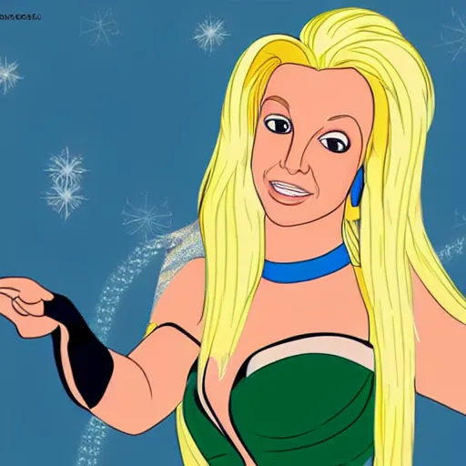 Prompt: Britney Spears as a Disney princess