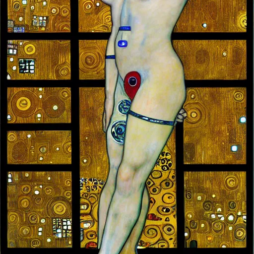 Image similar to cyborg by klimt