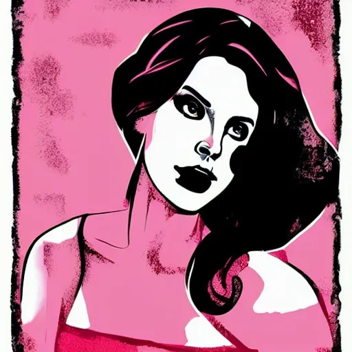 Image similar to lana del rey by tim doyle