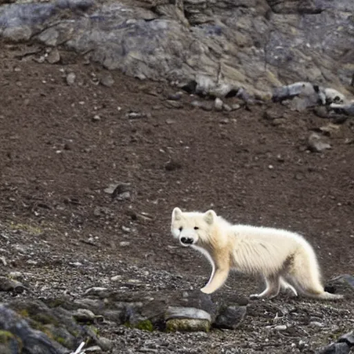 Prompt: The successful hunt of the last arctic fox