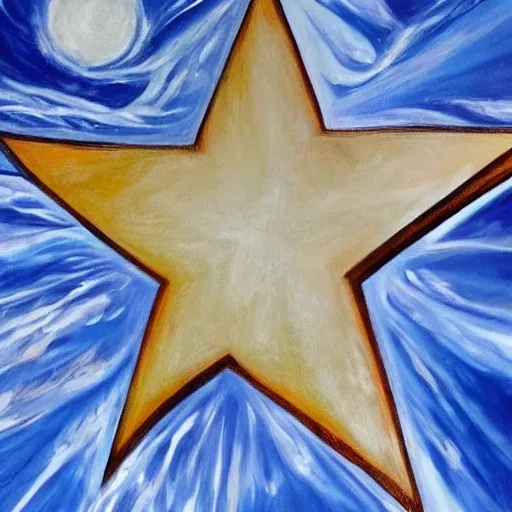 Prompt: A photo of a star while painting