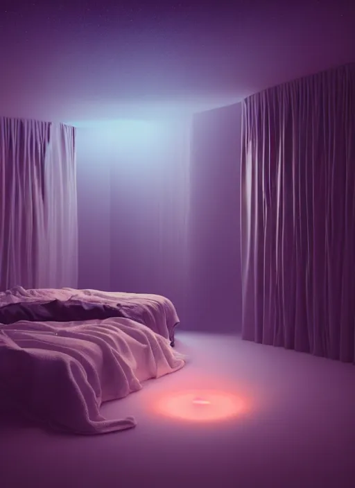 Prompt: high depth, collective civilization bedrooms, calm, healing, resting, life, hybrids, scifi, glowing lights, published concept art, art in the style of all and none and everything and infinity, night long exposures