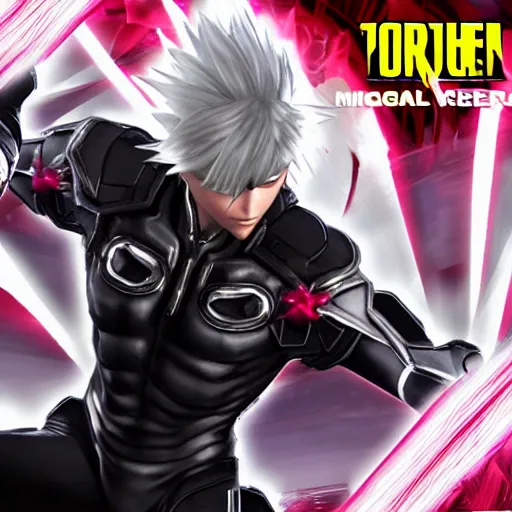 Image similar to boros from one punch man series as raiden from metal gear rising revengeance