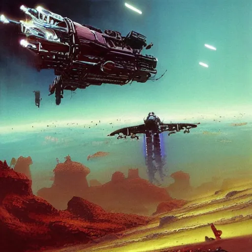 Prompt: hell rider, chris foss, john harris, beeple, wayne barlowe