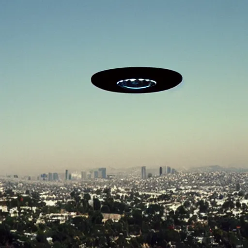 Prompt: A photo still of a ufo of Los Angeles