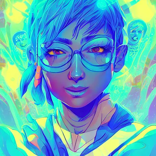 Image similar to skill magic deepdream radiating a glowing aura stuff loot legends stylized digital illustration video game icon artstation lois van baarle, ilya kuvshinov, rossdraws,