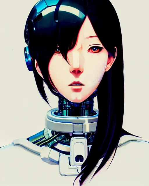 Image similar to girl wearing robotic suit, very anime, fine - face, audrey plaza, realistic shaded perfect face, fine details. anime. realistic shaded lighting poster by ilya kuvshinov katsuhiro otomo ghost - in - the - shell, magali villeneuve, artgerm, jeremy lipkin and michael garmash and rob rey