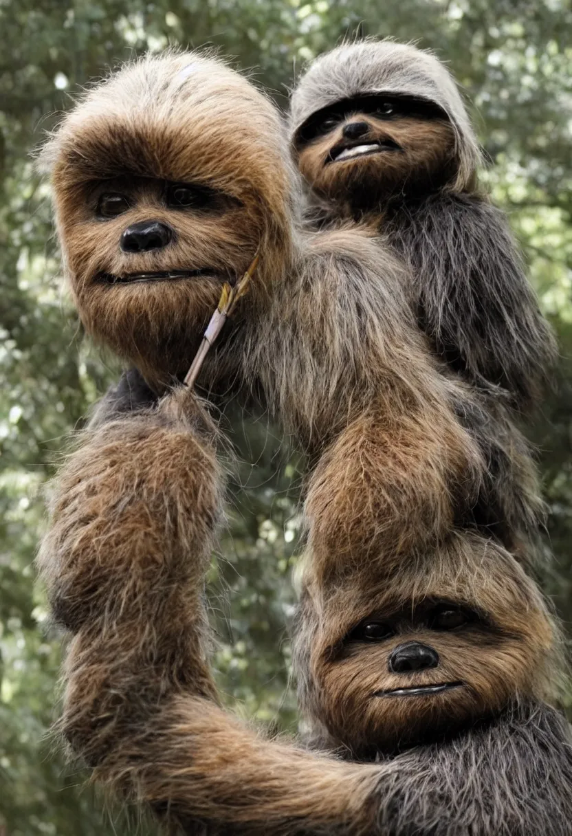 Image similar to an ewok is president of the united states