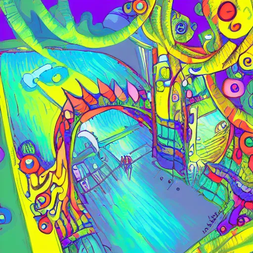 Prompt: digital drawing of imagination on a trip to openness