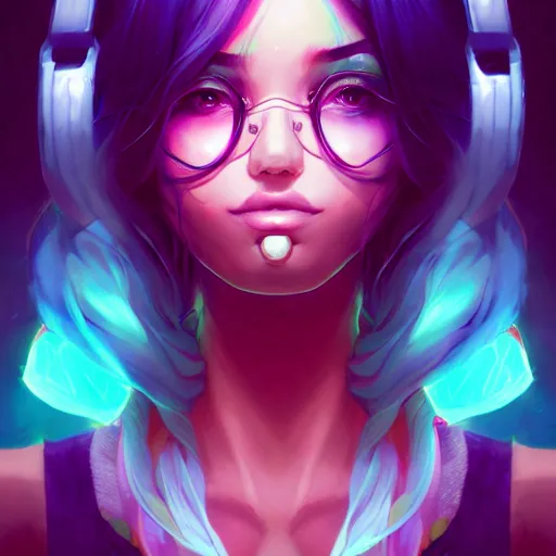 Prompt: a portrait of a beautiful raver, art by lois van baarle and loish and ross tran and rossdraws and sam yang and samdoesarts and artgerm, digital art, highly detailed, intricate, sharp focus, Trending on Artstation HQ, deviantart, unreal engine 5, 4K UHD image