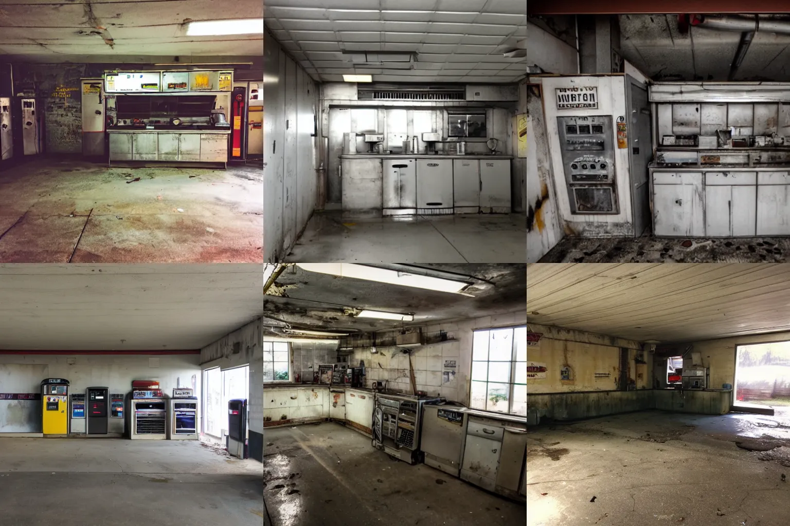 Prompt: found this gas station kitchen from D.C. outskirts #urbanexploration