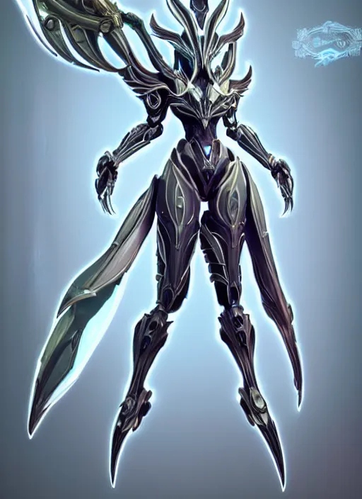 Image similar to extremely detailed goddess shot, front shot, low shot, of a beautiful saryn warframe, that's a giant beautiful stunning anthropomorphic robot female dragon with metal cat ears, posing elegantly, detailed sharp robot dragon claws, sharp clawed robot dragon paws, thick smooth warframe legs, streamlined white armor, long elegant tail, detailed warframe fanart, destiny fanart, high quality digital art, giantess art, furry art, 3D realistic, warframe art, Destiny art, furaffinity, DeviantArt, artstation, 8k HD, octane render