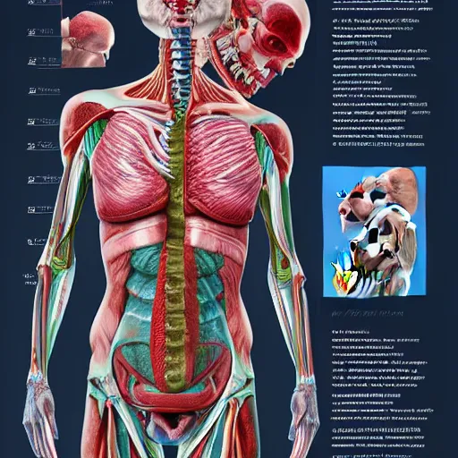 Image similar to hyperrealism hyperdetailed medical journal page of anatomy of an alien body surgery instructions medical journal book medical photography medical art by bryan christie 8 k hd hdr unreal engine 5 volumetric lighting