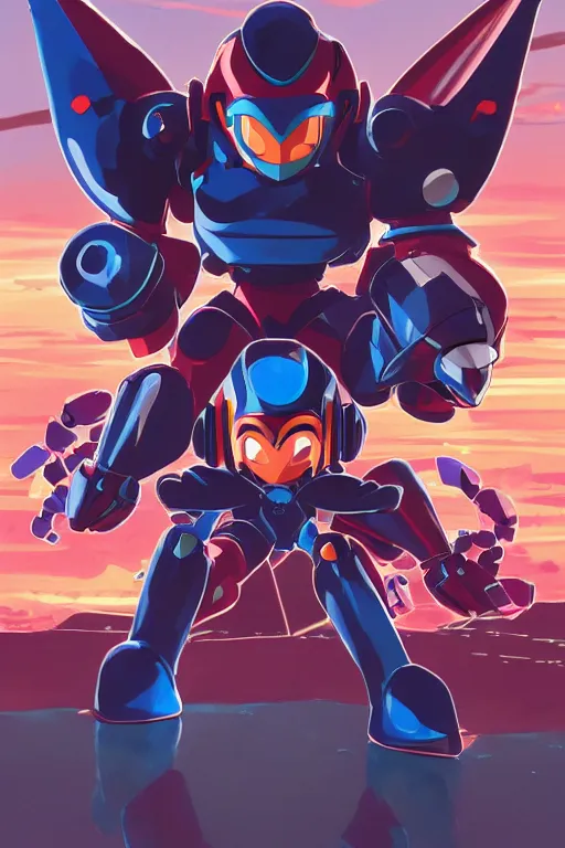 Image similar to robot ninja mask helmet megaman x zero rockman 2 0 2 2 switch game boss legacy collection fanart artsation, art gta 5 comics, behance hd by jesper ejsing, by rhads, makoto shinkai and lois van baarle, ilya kuvshinov, rossdraws global illumination ray tracing