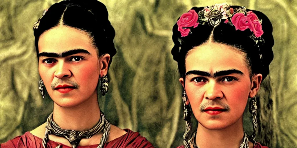 Image similar to lord of the rings close up of the ring style of frida kahlo