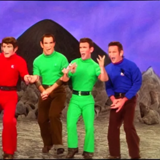 Image similar to The Wiggles at Mount Doom Lord of the Rings