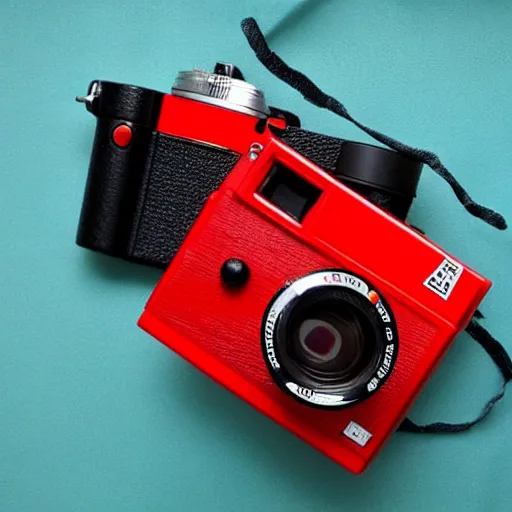 Prompt: Fisher Price baby's first Leica camera