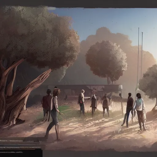 Image similar to Disco Elysium concept art