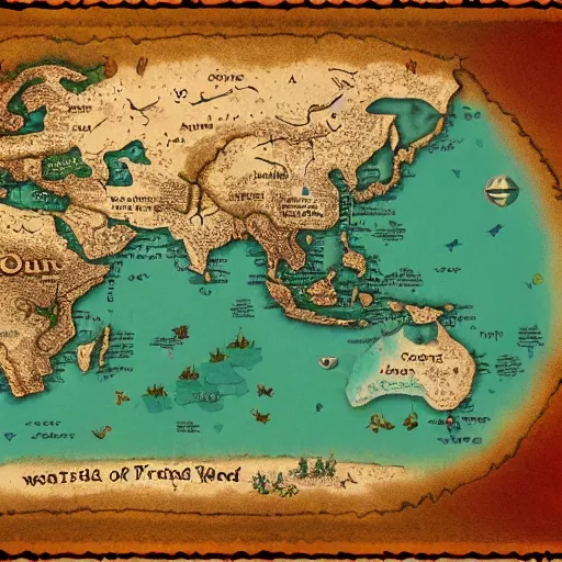 Image similar to map of fantasy world