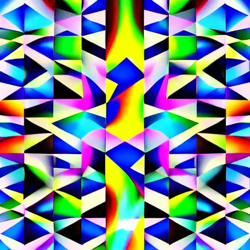Prompt: abstract composition, acidwave, anaglyph filter, computer graphics, video art, by bridget riley, by benoit b. mandelbrot, by okuda genso, quantum wavetracing