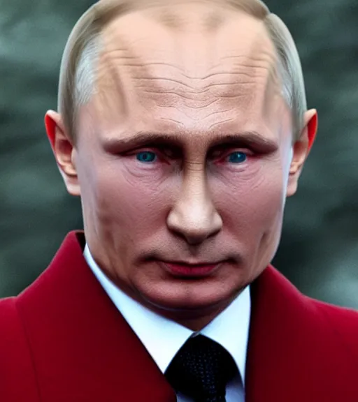 Prompt: Vladimir Putin in the role of Lord Voldemort