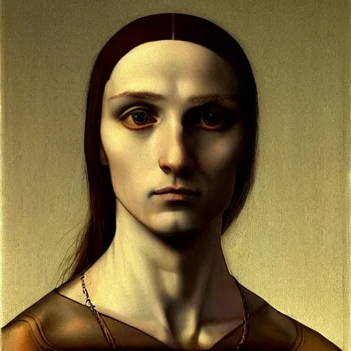 Prompt: a striking hyper real painting of Lucius by da Vinci, pale blond androgynous germanic prince