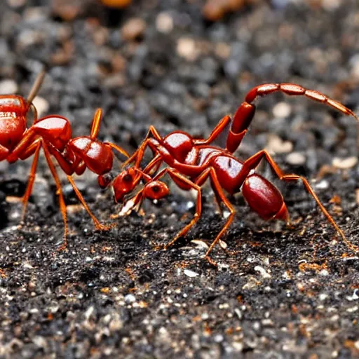 Prompt: fireants being stomped on -3 n