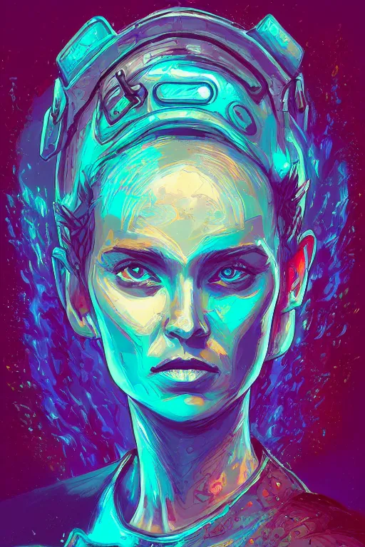 Image similar to portrait of jewel 🔥 commander in the style of Rob Lefield and Dan Mumford , trending on artstation, digital art,surrealism ,macro,blueprint ,vaporwave ,