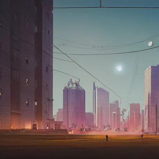 Image similar to futuristic winnipeg skyline, victor einrich, gregory crewdson, ian mcque, mike winkelmann, simon stalenhag,