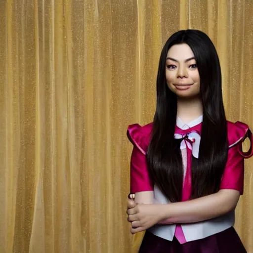 Image similar to Miranda Cosgrove as Meilin Lee in disney turning red live action, 8k full HD photo, cinematic lighting, anatomically correct, oscar award winning, action filled, correct eye placement,