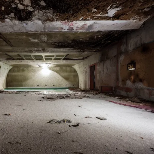 Image similar to abandoned underground hotel pool,