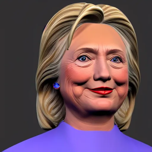 Prompt: how to 3 d model hillary clinton in blender tutorial