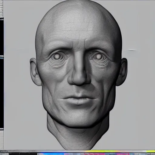 Image similar to human head uv unwrapped, basecolor, uv map, albedo texture, diffuse - map, texture channels, 2 d parametric