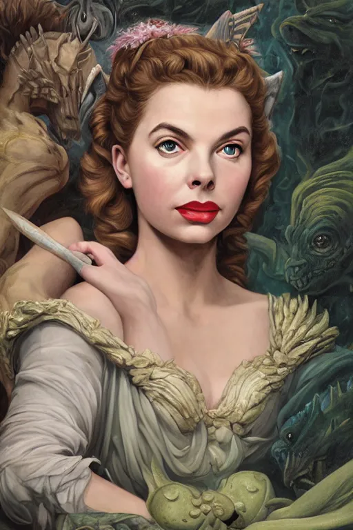 Prompt: A fantasy comic book style portrait painting of Ingrid Bergman, Anya Taylor-Joy, hybrid, as an Atlantean Reptilian Warrior, François Boucher, Oil Painting, Mystical Valkyrie, unreal 5, DAZ, hyperrealistic, octane render, Regal, Refined, Detailed Digital Art, RPG portrait, Michael Cheval, William-Adolphe Bouguereau, Walt Disney (1937), Steampunk, dynamic lighting, Highly Detailed, Cinematic Lighting, Unreal Engine, 8k, HD