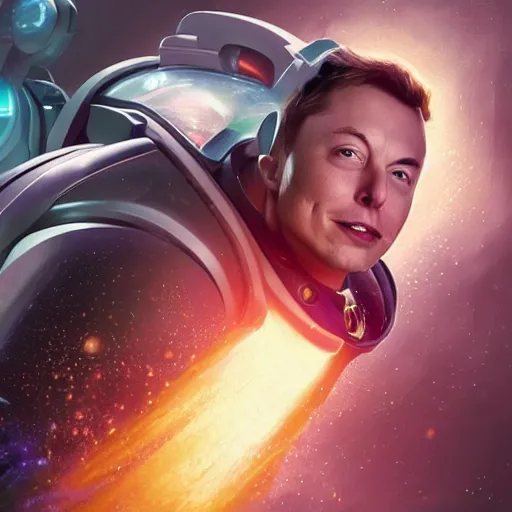 Image similar to portrait of elon musk as buzz lightyear, league of legends amazing splashscreen artwork, splash art, natural light, elegant, photorealistic facial features, intricate, fantasy, detailed face, atmospheric lighting, anamorphic lens flare, cinematic lighting, league of legends splash art, hd wallpaper, ultra high details by greg rutkowski