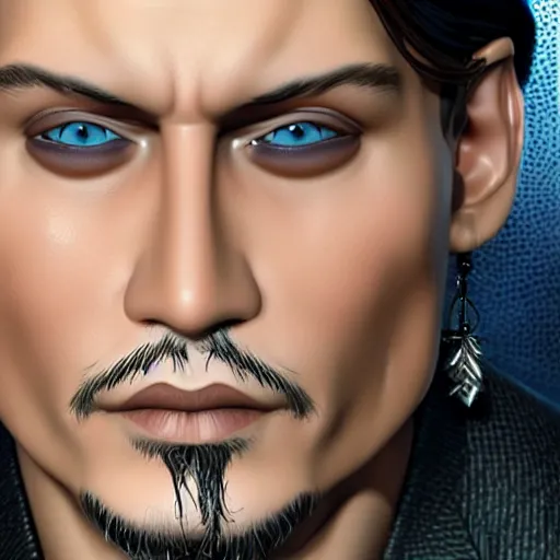 Prompt: hyperdetailed 3 d cartoon render of cartoon johnny depp in a confident expressive pose, cartoon eyes!!!!! friendly!!!! cute, exaggarated facial features, cute cartoon style, white background, low angle shot, cinematic studio lighting, studio quality, octane render, unreal engine 5, trending on artstation, art by sebastian jm, 8 k