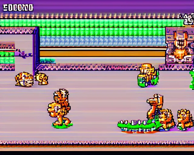 Prompt: screenshot of a snes game